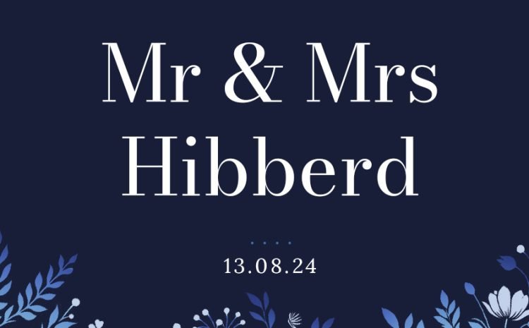  Mr & Mrs Hibberd